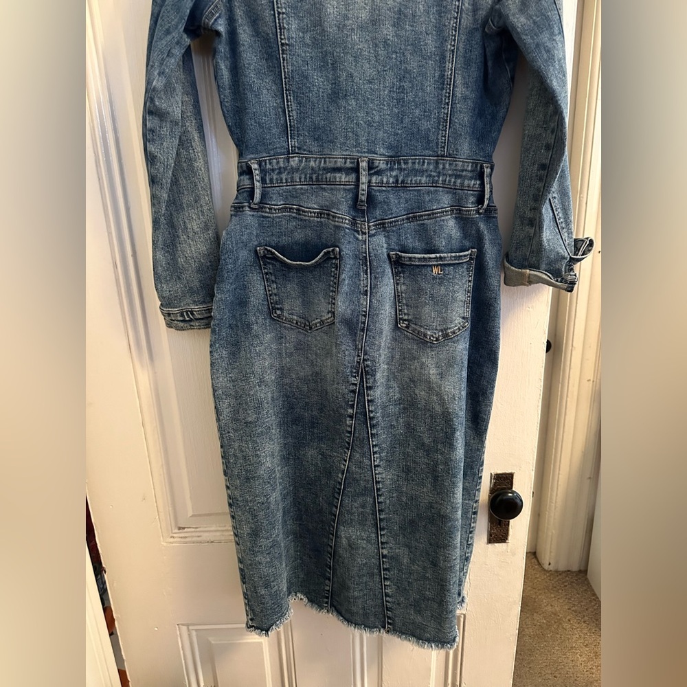 Stunning designer Denim Button-Up Dress size MSOLD - Picture 11 of 14